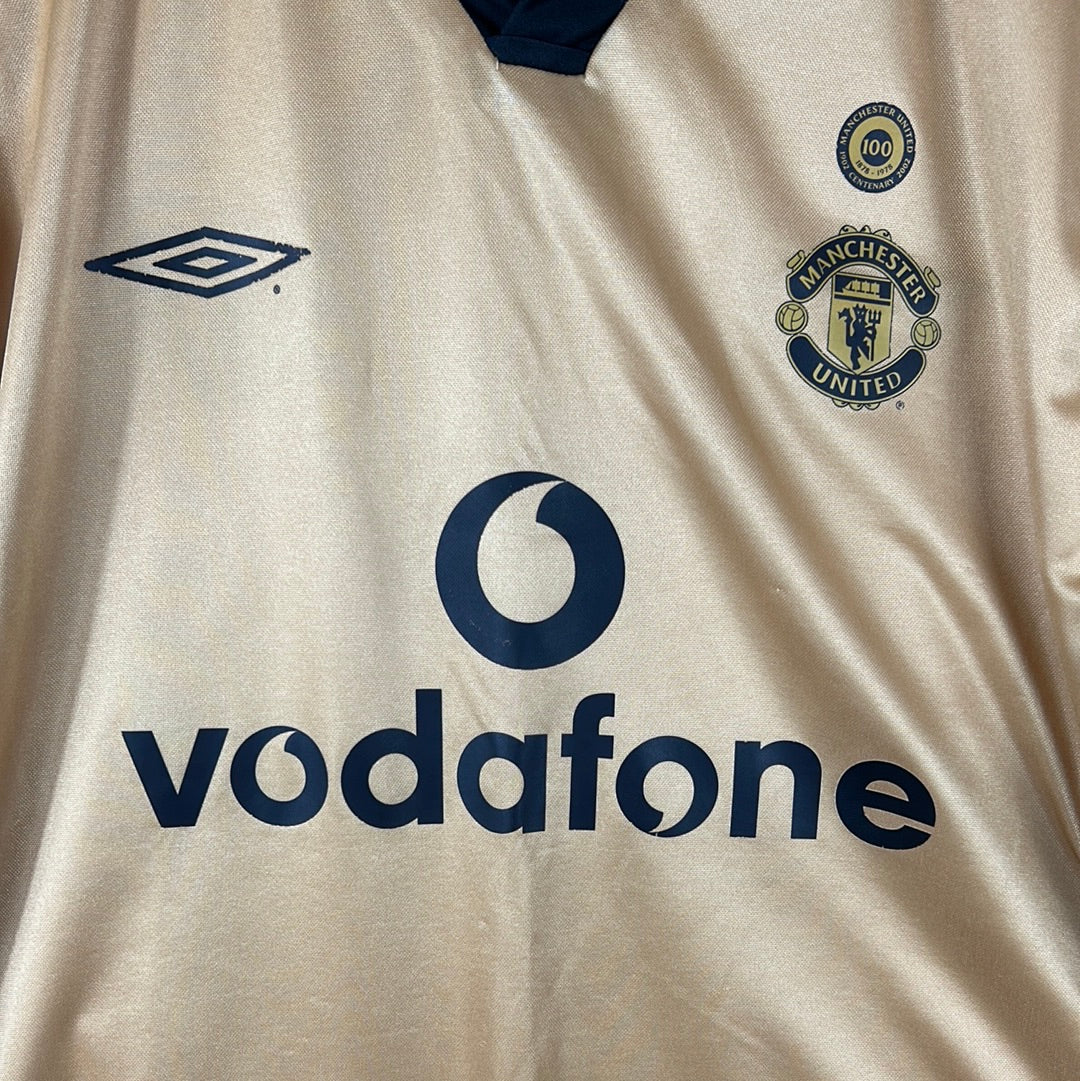 Manchester United 2001/2002 Away/Third Reversible Shirt  - Large Adult