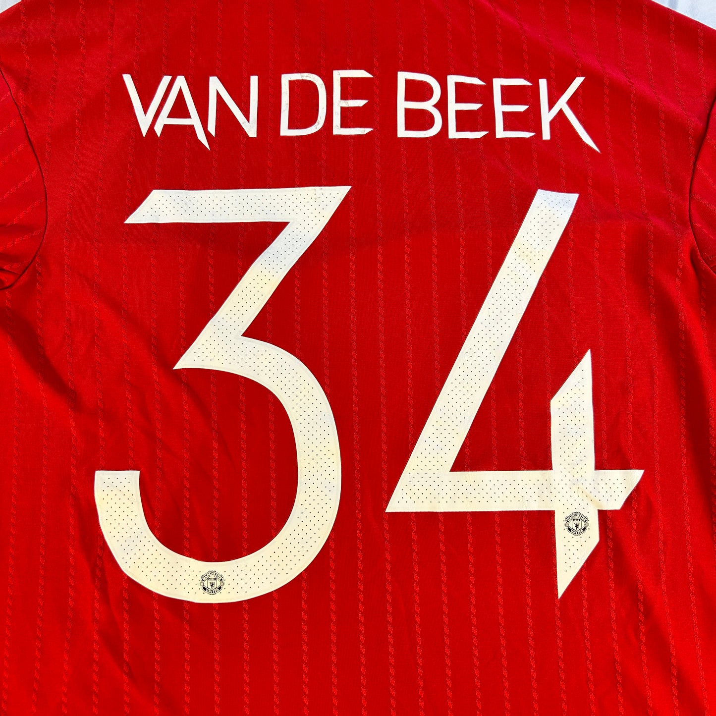 Manchester United 2022/2023 Player Issue Home Shirt - Van De Beek