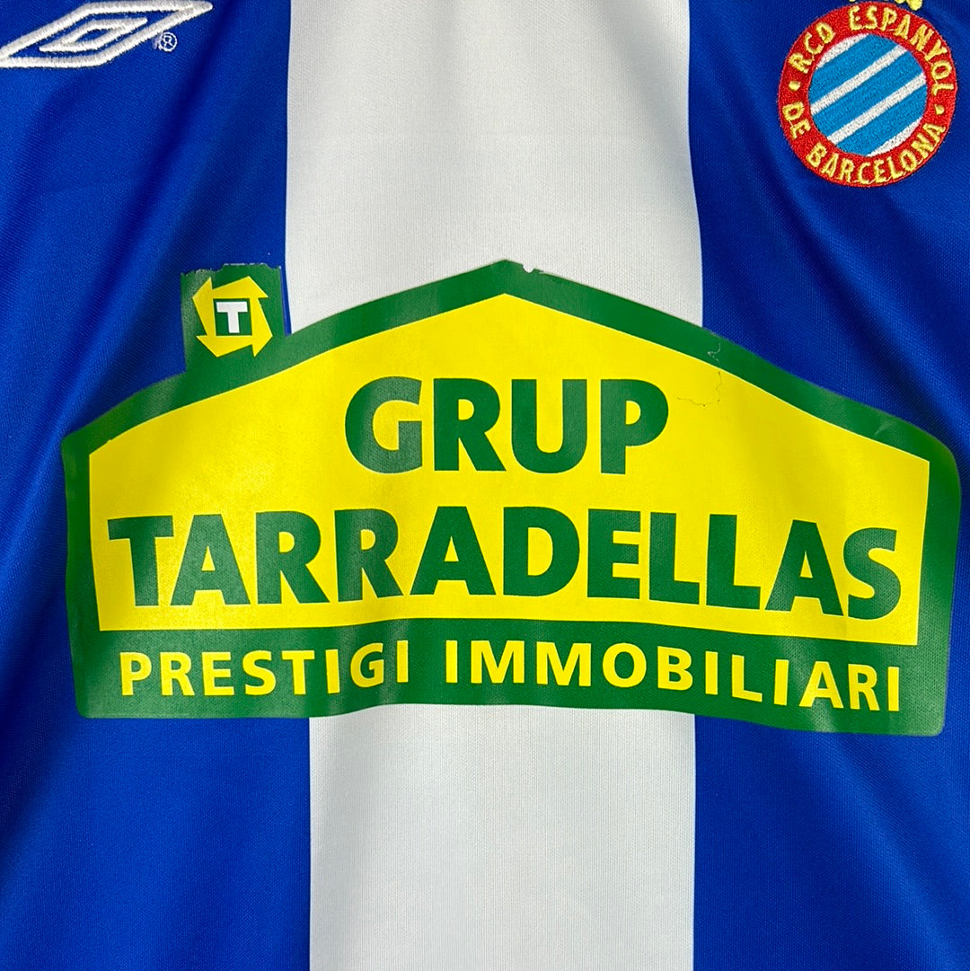 Espanyol 2005-2006 Player Issue Home Shirt - Large - Tamudo 23