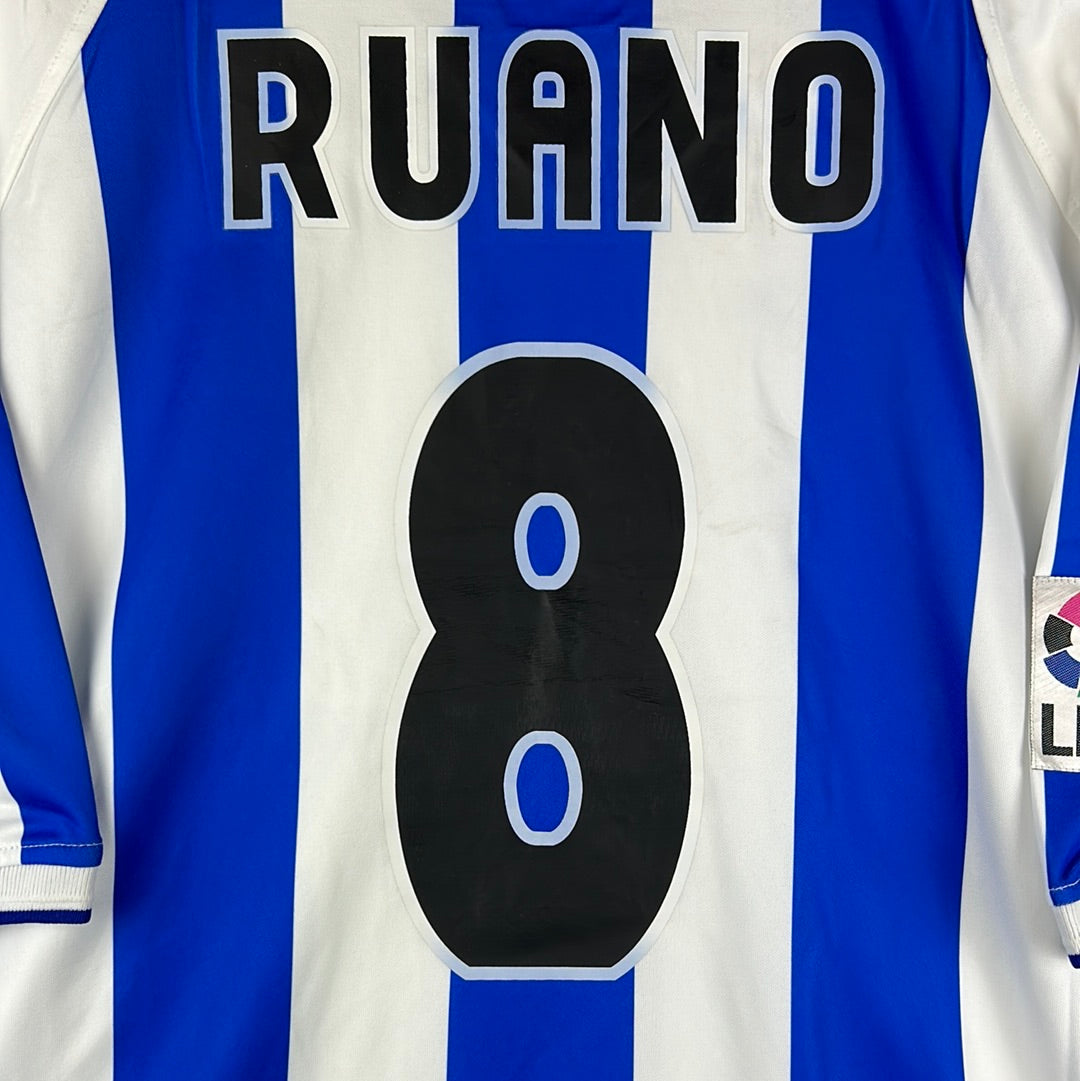 Malaga 2002-2003 Match Issued Home Shirt - XL- Ruano 8