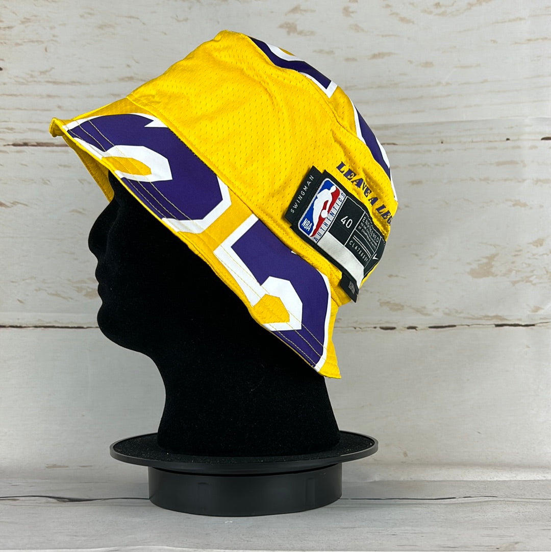 LA Lakers Upcycled NBA Home Jersey Bucket Hat *22