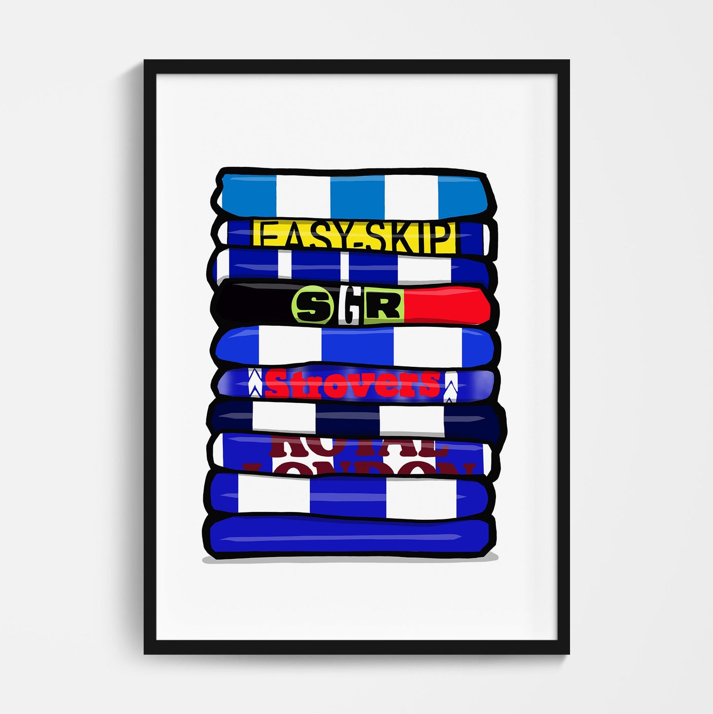 Colchester Football Shirt Stack Print