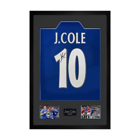 Joe Cole Signed Chelsea Shirt Premium Frame