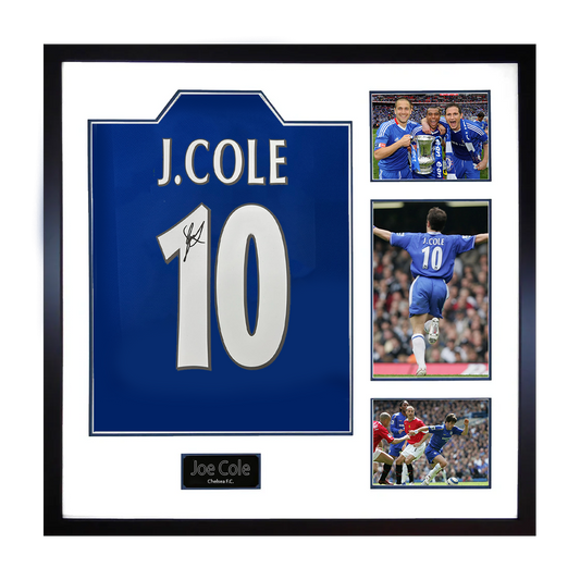 Joe Cole Signed Chelsea Shirt Elite Frame