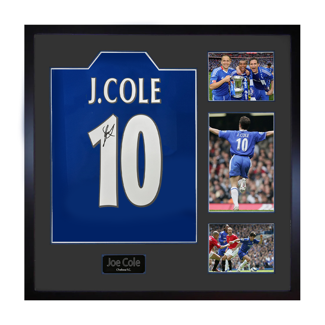 Joe Cole Signed Chelsea Shirt Elite Frame
