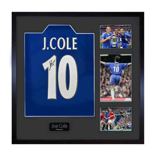 Joe Cole Signed Chelsea Shirt Elite Frame