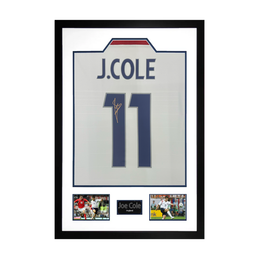 Joe Cole Signed England Shirt Premium Frame