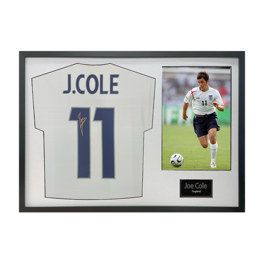 Joe Cole Signed England Shirt Classic Frame