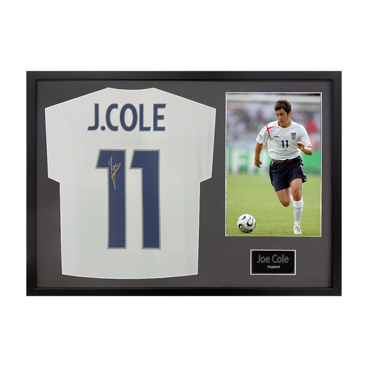 Joe Cole Signed England Shirt Classic Frame