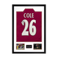 Joe Cole Signed West Ham Shirt Premium Frame