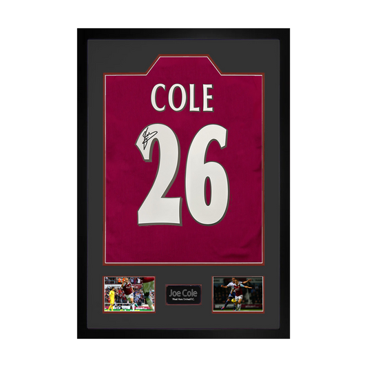 Joe Cole Signed West Ham Shirt Premium Frame