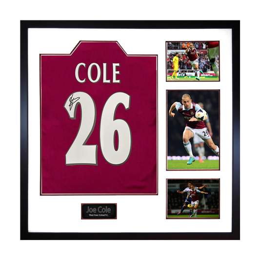Joe Cole Signed West Ham Shirt Elite Frame