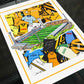 Cambridge Kit Collage Retro Shirts & Stadium Football Print