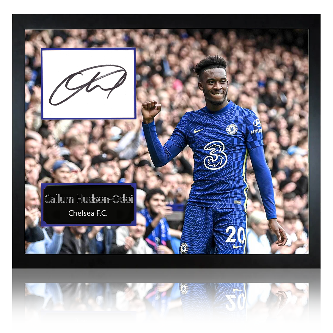 Callum Hudson-Odoi Signed Chelsea Cut Deluxe Mount Frame