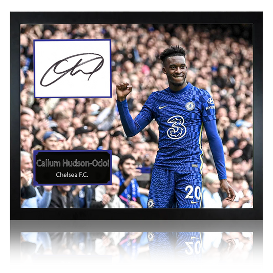 Callum Hudson-Odoi Signed Chelsea Cut Deluxe Mount Frame
