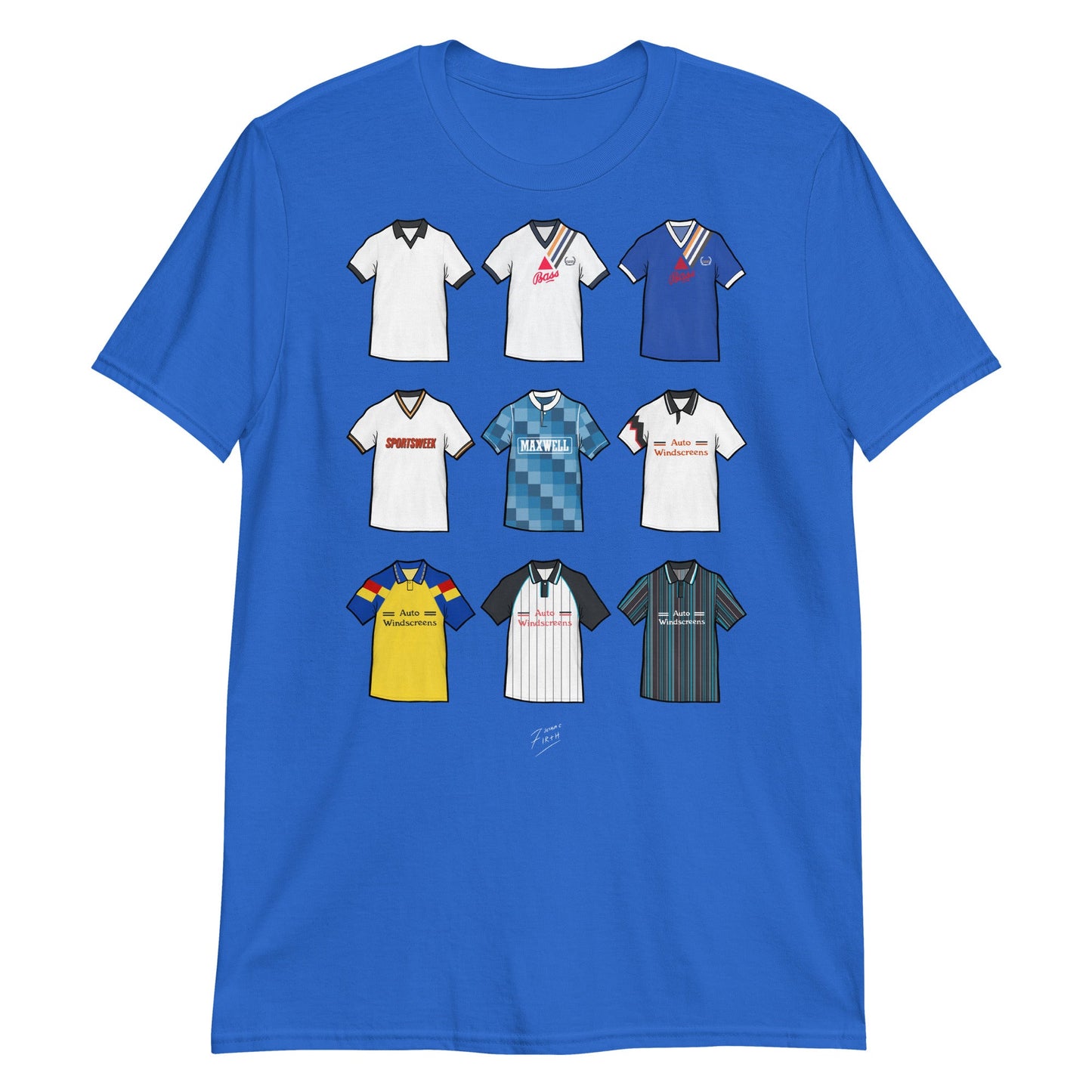 Derby Inspired Retro Shirts Illustrated T-Shirt (9 Classic Shirt Artwork)