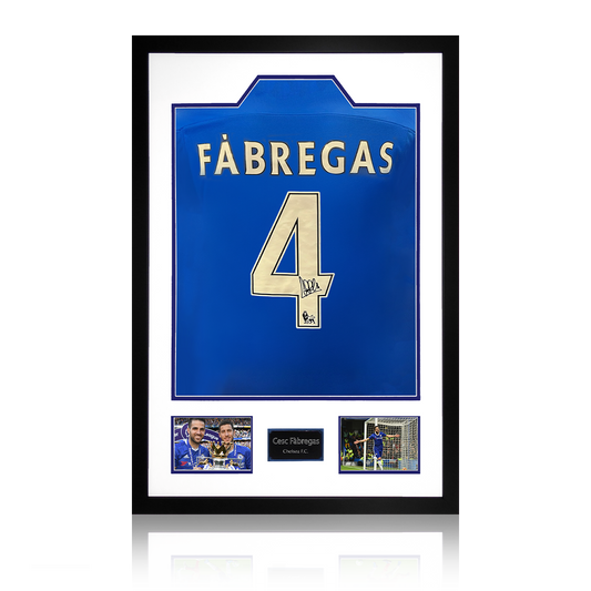Cesc Fàbregas Signed Chelsea Shirt Premium Frame (ACG Cert)