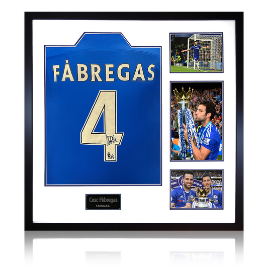 Cesc Fàbregas Signed Chelsea Shirt Elite Frame (ACG Cert)