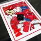 Charlton Kit Collage Retro Shirts Football Print