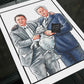 Brian Clough Peter Taylor Derby Inspired Football Print
