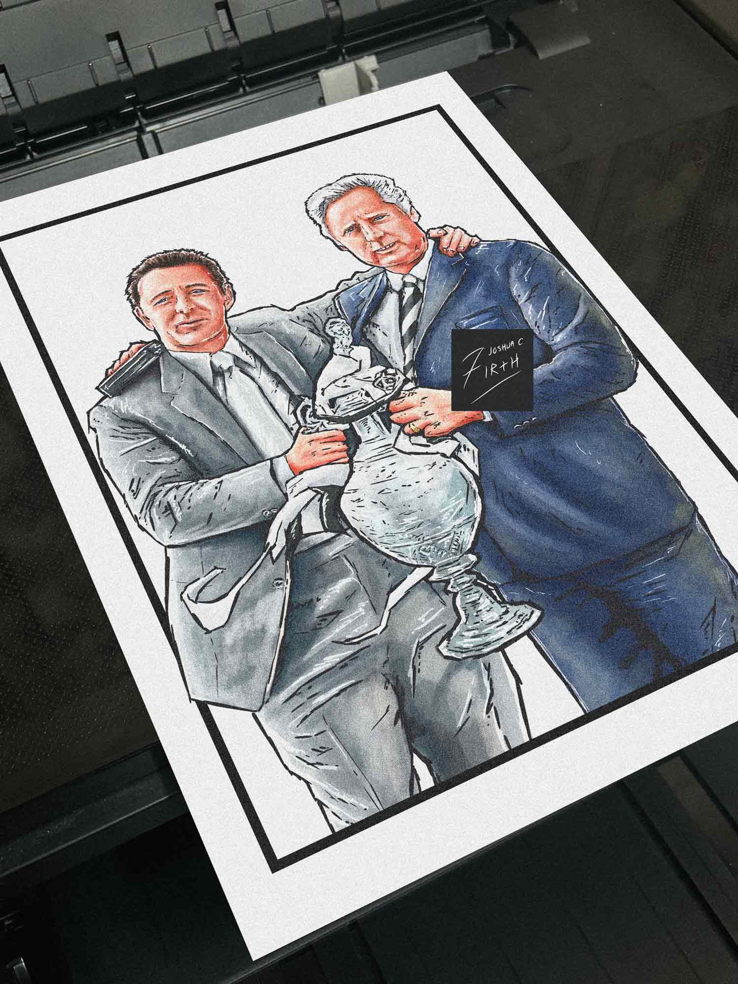 Brian Clough Peter Taylor Derby Inspired Football Print