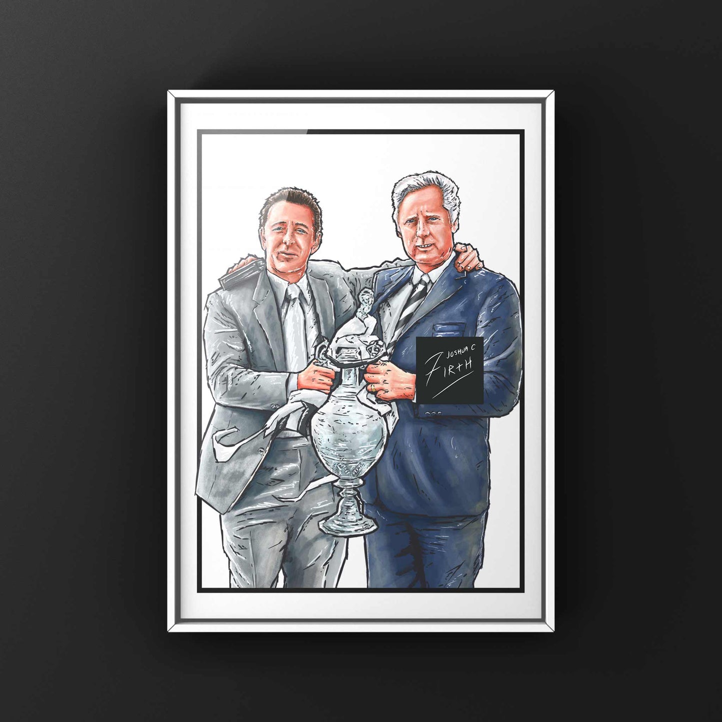 Brian Clough Peter Taylor Derby Inspired Football Print