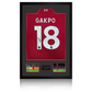 Cody Gakpo Signed Liverpool Shirt Premium Frame (ACG Cert)