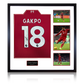 Cody Gakpo Signed Liverpool Shirt Elite Frame (ACG Cert)