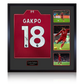 Cody Gakpo Signed Liverpool Shirt Elite Frame (ACG Cert)