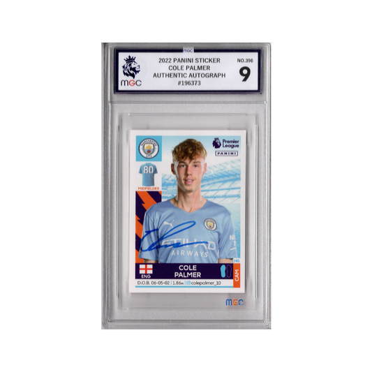Cole Palmer Signed Manchester City Panini Rookie Sticker