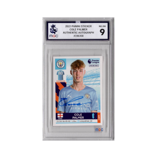 Cole Palmer Signed Manchester City Panini Rookie Sticker