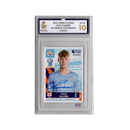 Cole Palmer Signed Manchester City Panini Rookie Sticker