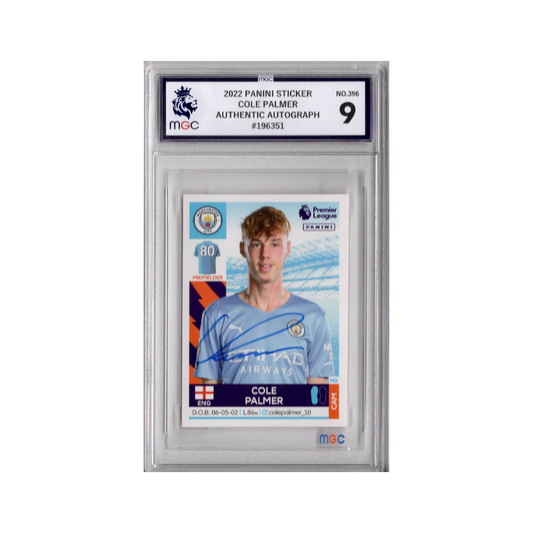 Cole Palmer Signed Manchester City Panini Rookie Sticker
