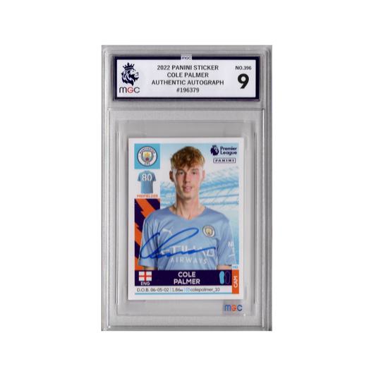 Cole Palmer Signed Manchester City Panini Rookie Sticker