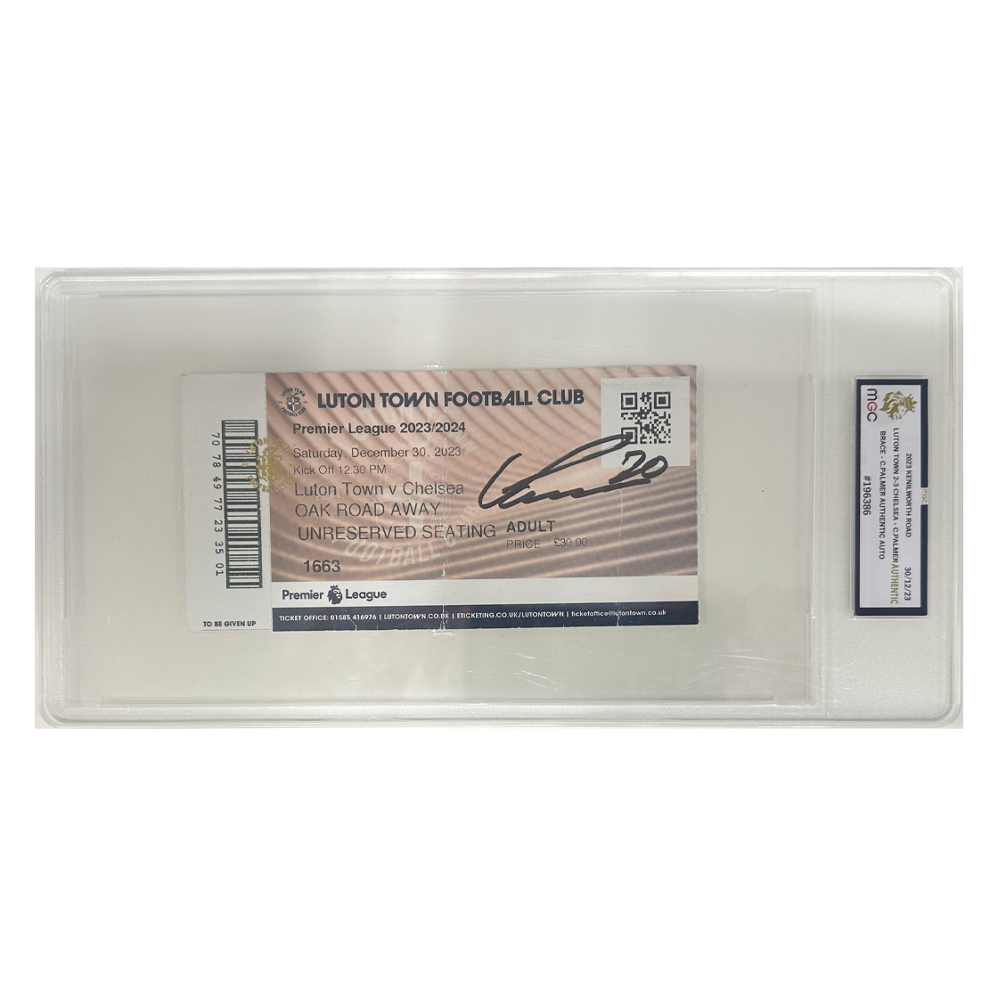 Cole Palmer Signed Chelsea v Luton Ticket