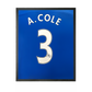 Ashley Cole Signed Chelsea Shirt Compact Frame.