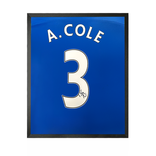 Ashley Cole Signed Chelsea Shirt Compact Frame.