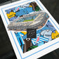 Coventry Kit Collage Retro Shirts & Stadium Football Print
