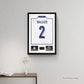 Kyle Walker Signed England Shirt Premium Frame