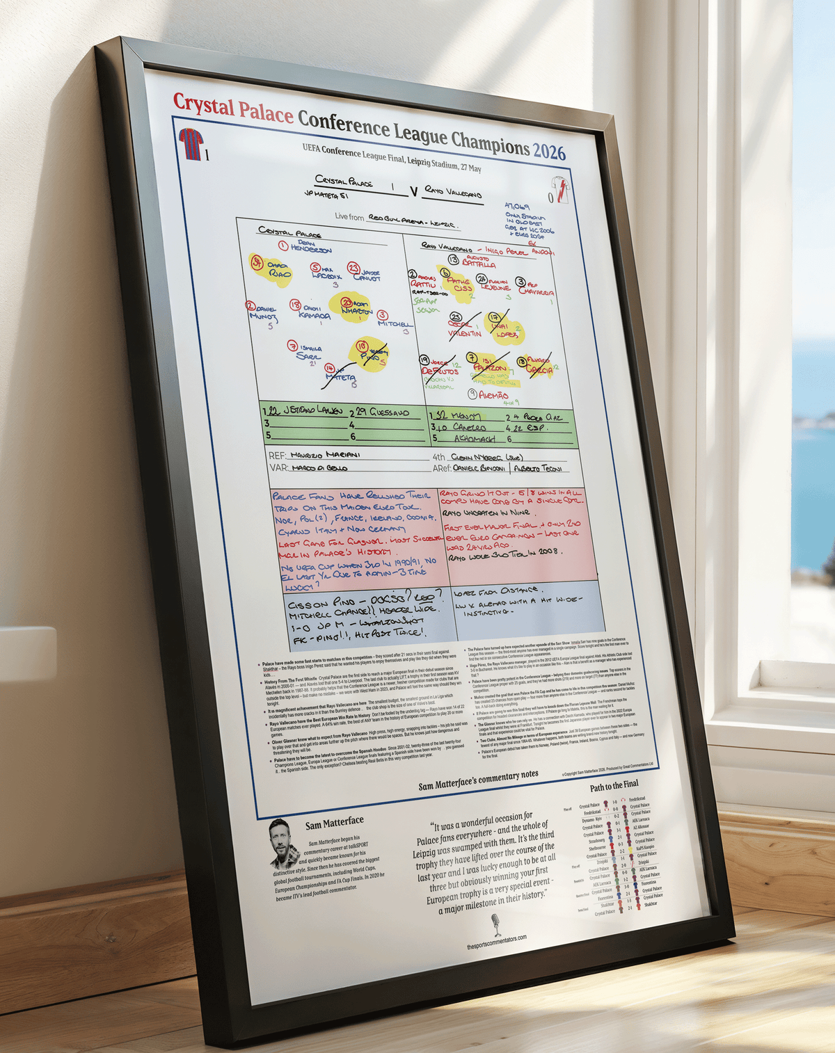 FOOTBALL Crystal Palace v Rayo Vallecano, UEFA Conference League Final, Leipzig Stadium. Sam Matterface. 27 May, 2026.