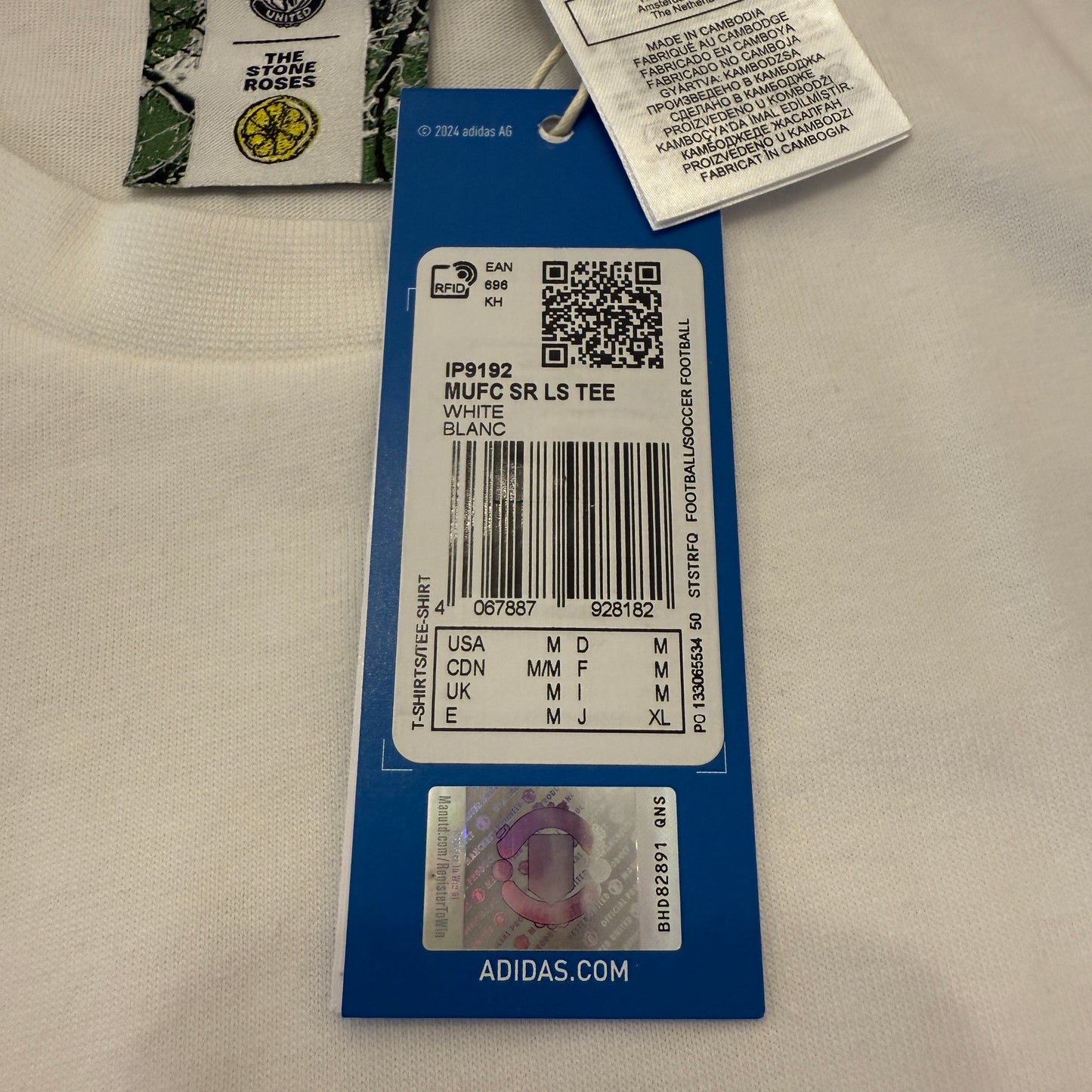 Manchester United Stone Roses Long Sleeve T-Shirt - BNWT