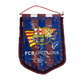 FC Barcelona flag with red, blue, and yellow colors on a white background