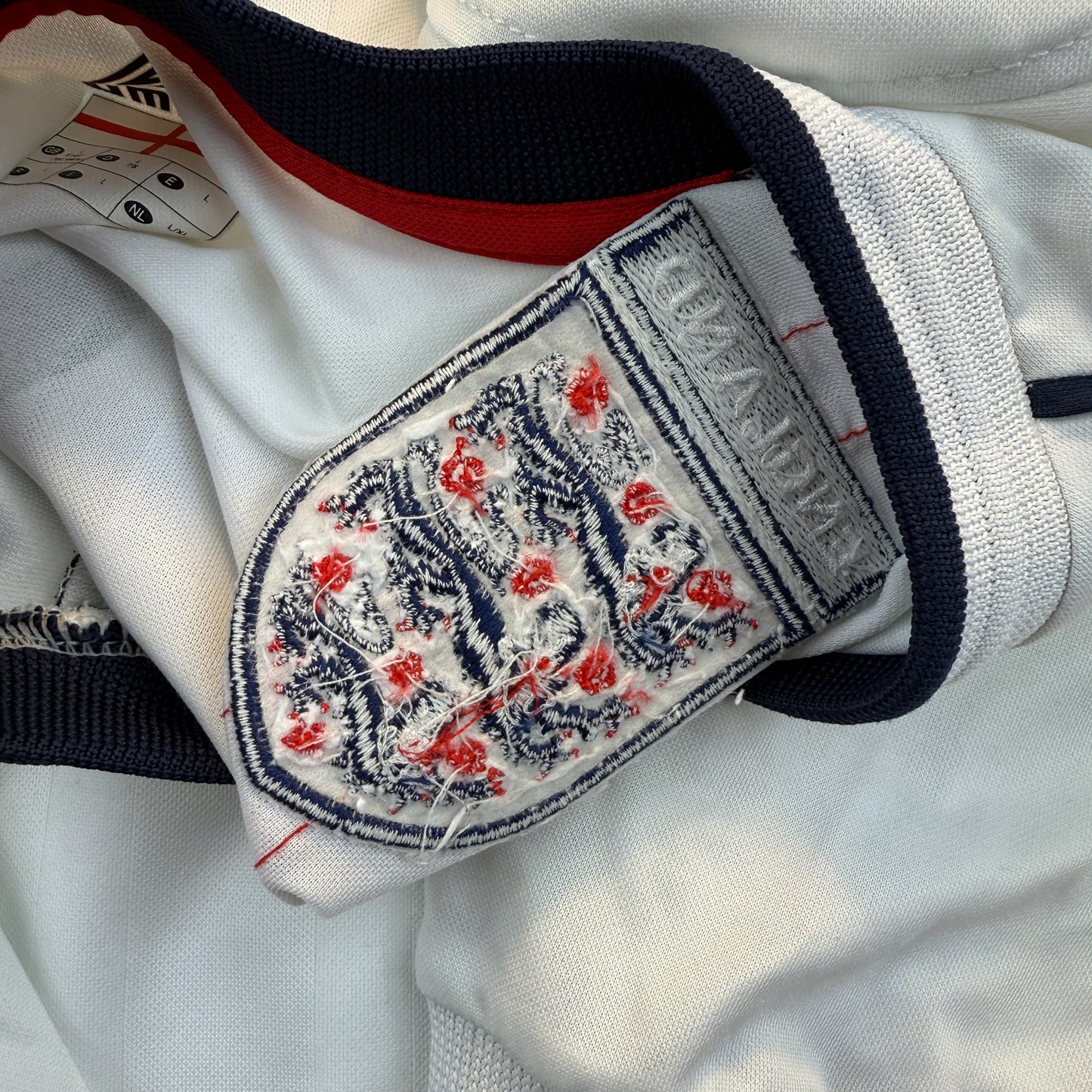 England Player Issue 2001 Long Sleeve Home Shirt- No 8 Print
