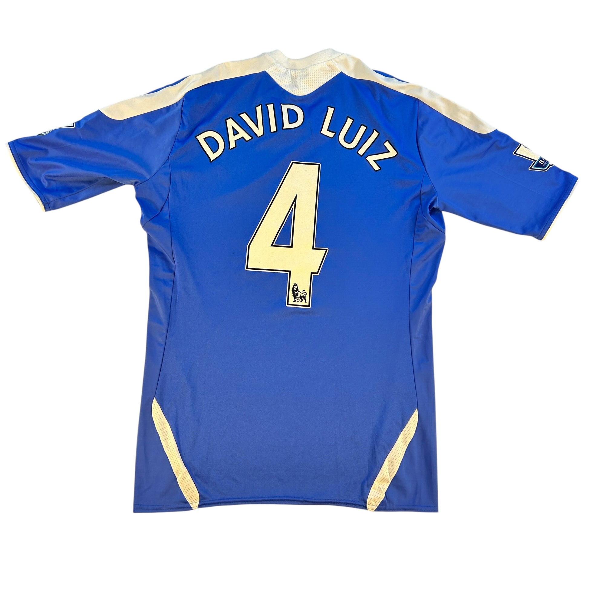 Chelsea 2012/2013 Match Worn Home Shirt - David Luiz 4 Premier League Print