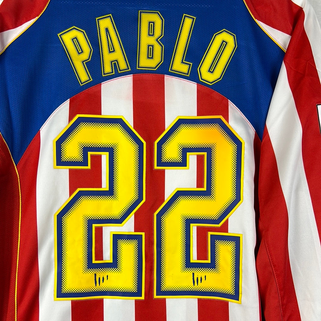 Atletico Madrid 2004/2005 Player Issue Shirt - Pablo 22 - Closer