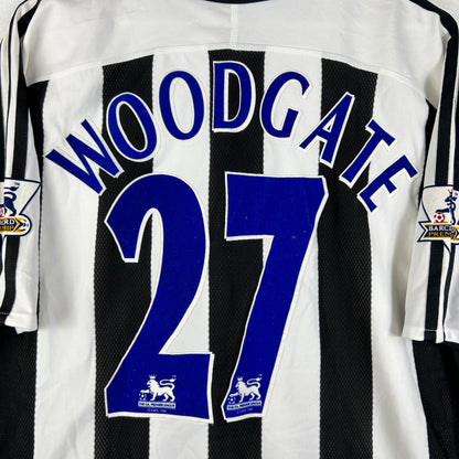 Newcastle United 2003/2004 Player Issue Home Shirt - Woodgate 27