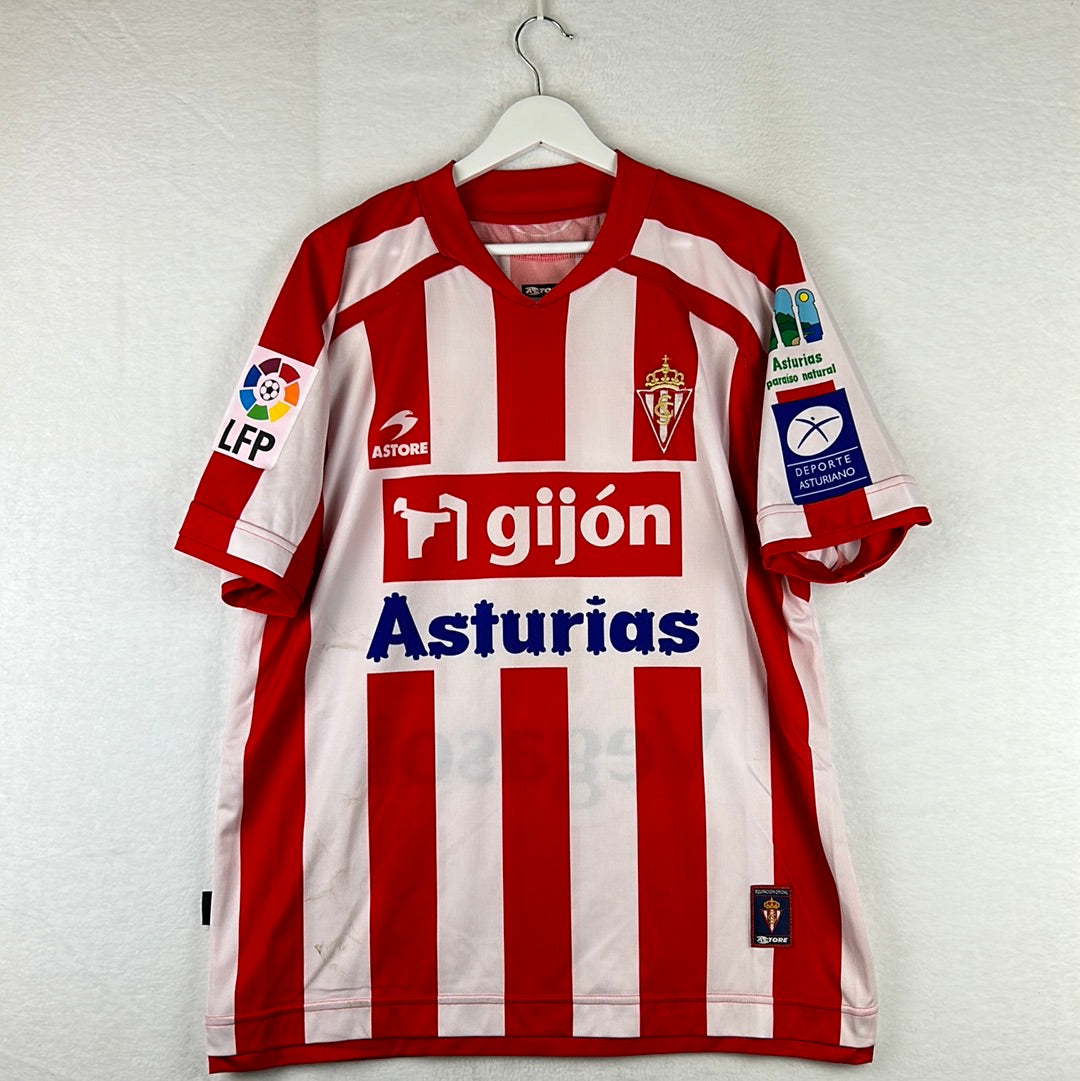Sporting Gijon 2008-2009 Match Worn Home Shirt - XL - Michel 8