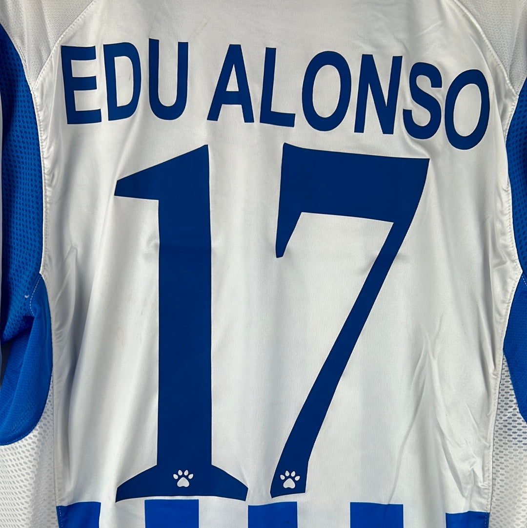 Alaves 2006-2007 Match Worn Home Shirt - Large - Edu Alonso 17