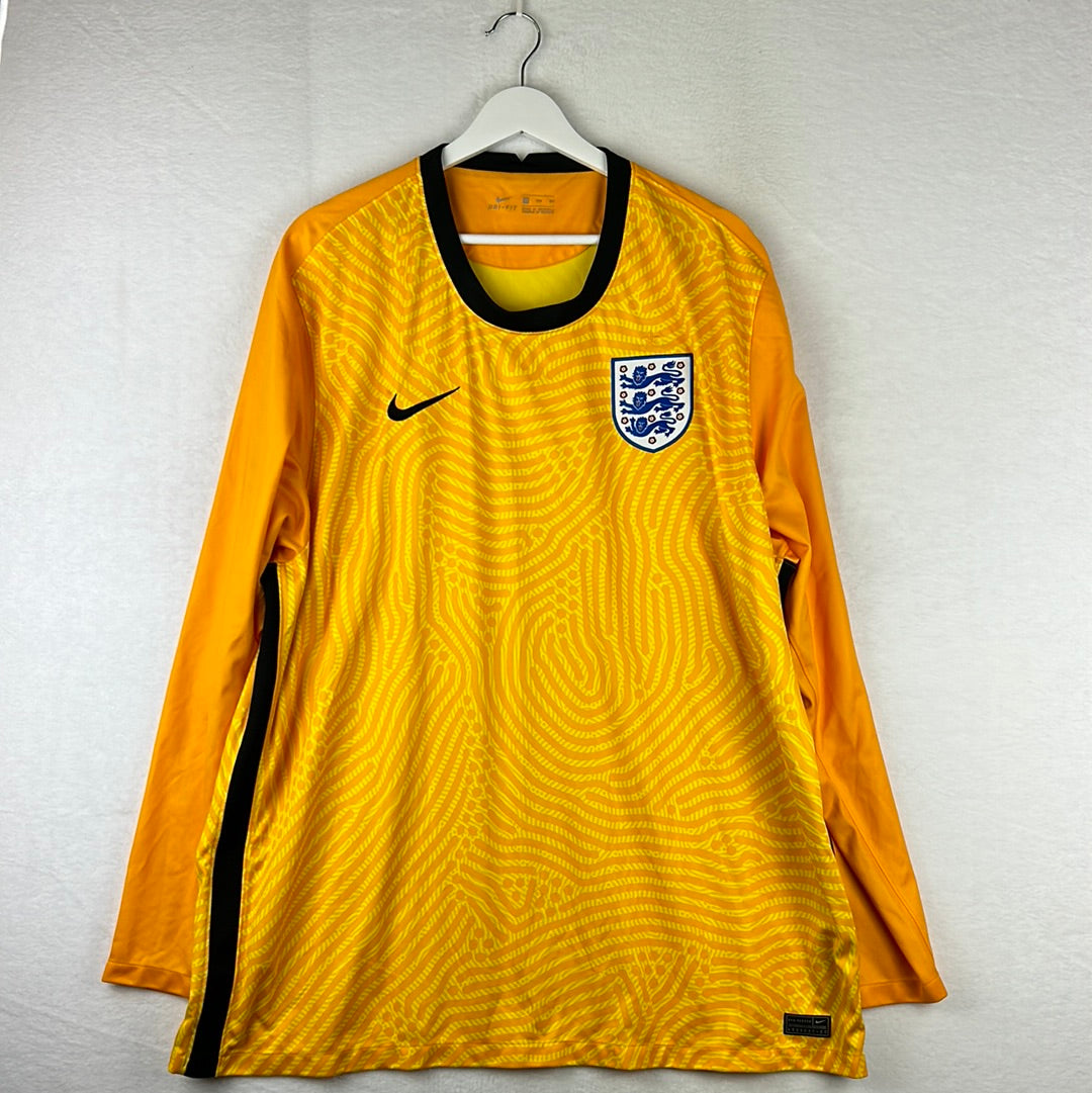 England 2020-2021 Home Goalkeeper Long-Sleeve Shirt - 3XL