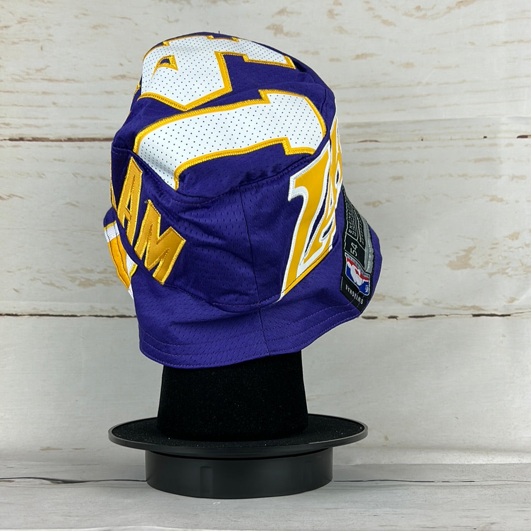 LA Lakers Upcycled NBA Away Jersey Bucket Hat *14